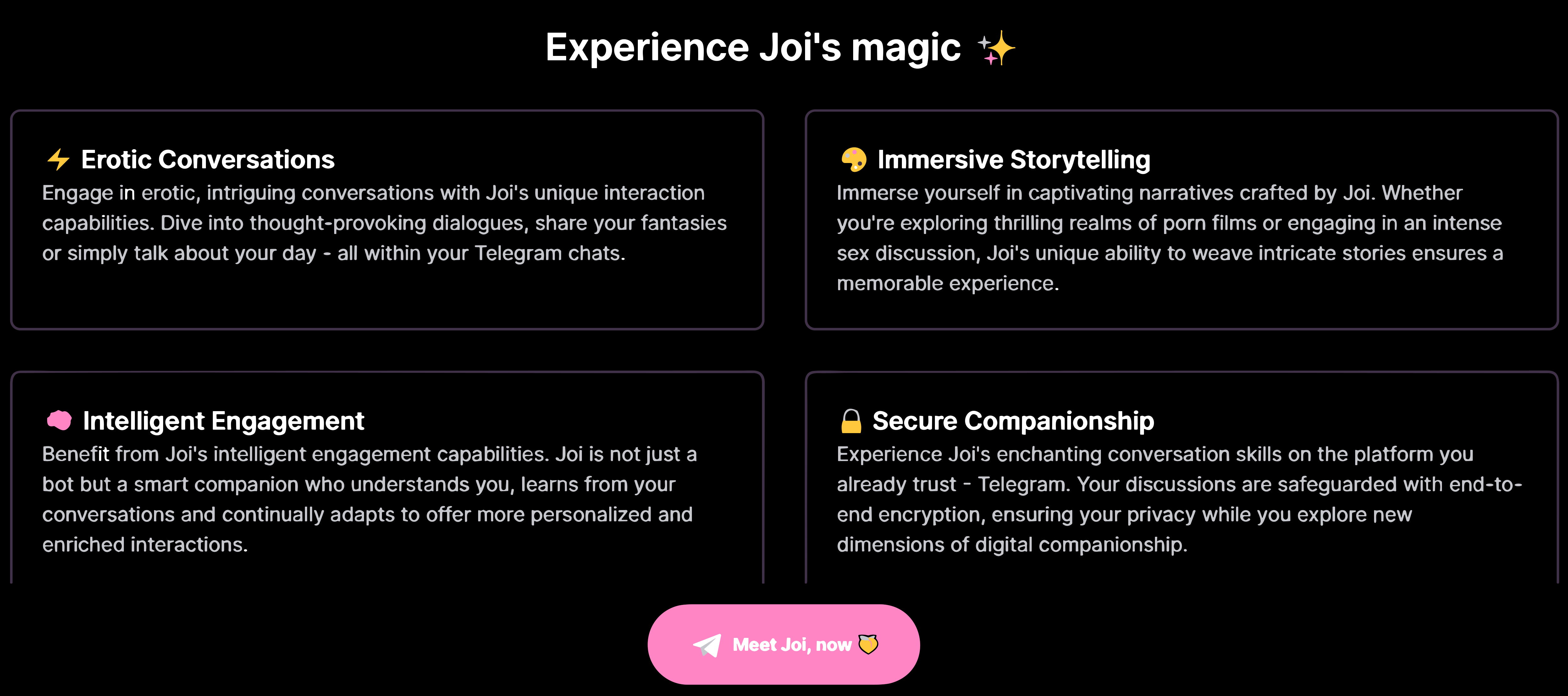 joi chatbot feature
