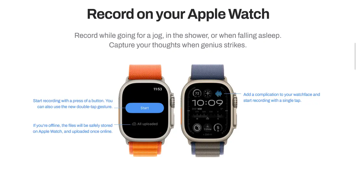 whisper memos apple watch